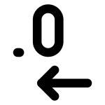Reduce Decimal Places SVG Icon
